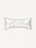 Mint Cherry & Bow 22 Momme Mulberry Silk Neck Pillow