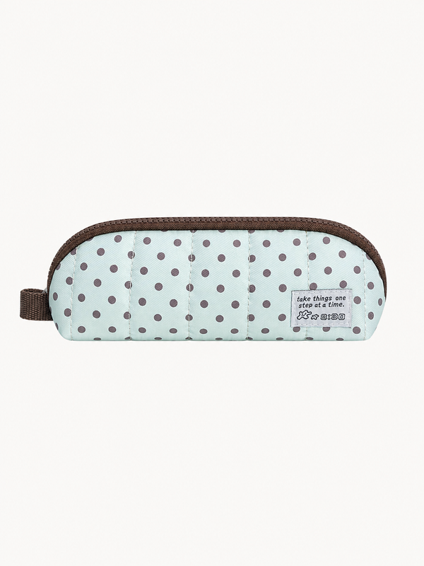 Mint Polka Dot Pencil Case