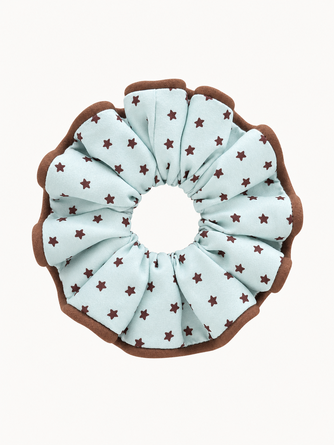 Star Print Scrunchie - Mint Blue
