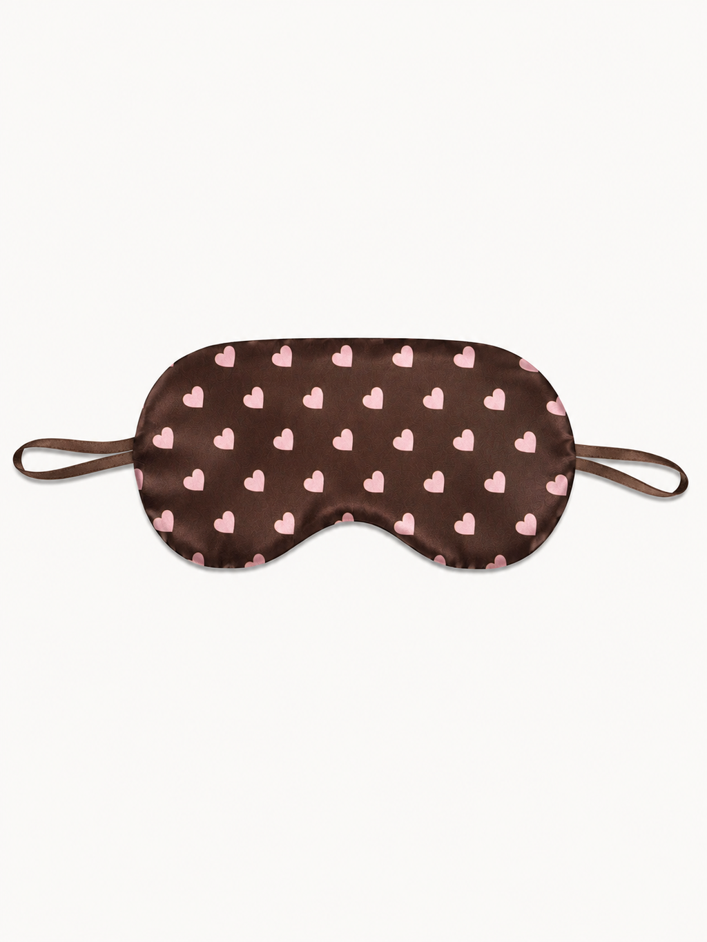 100% Mulberry Silk Sleep Eye Mask – Chocolate Heart Print