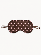 100% Mulberry Silk Sleep Eye Mask – Chocolate Heart Print