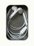 White Polka Dot Wired Earphones Type-C