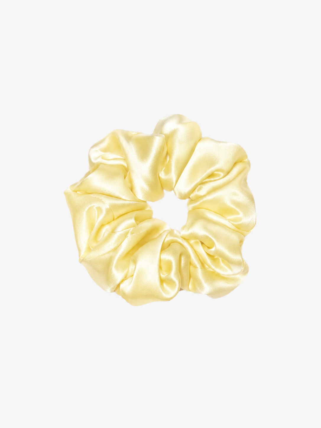 Butter Yellow Oversized 22 Momme Mulberry Silk Scrunchie