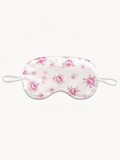Ivory Pink Rose Print 22 Momme Mulberry Silk Sleep Mask