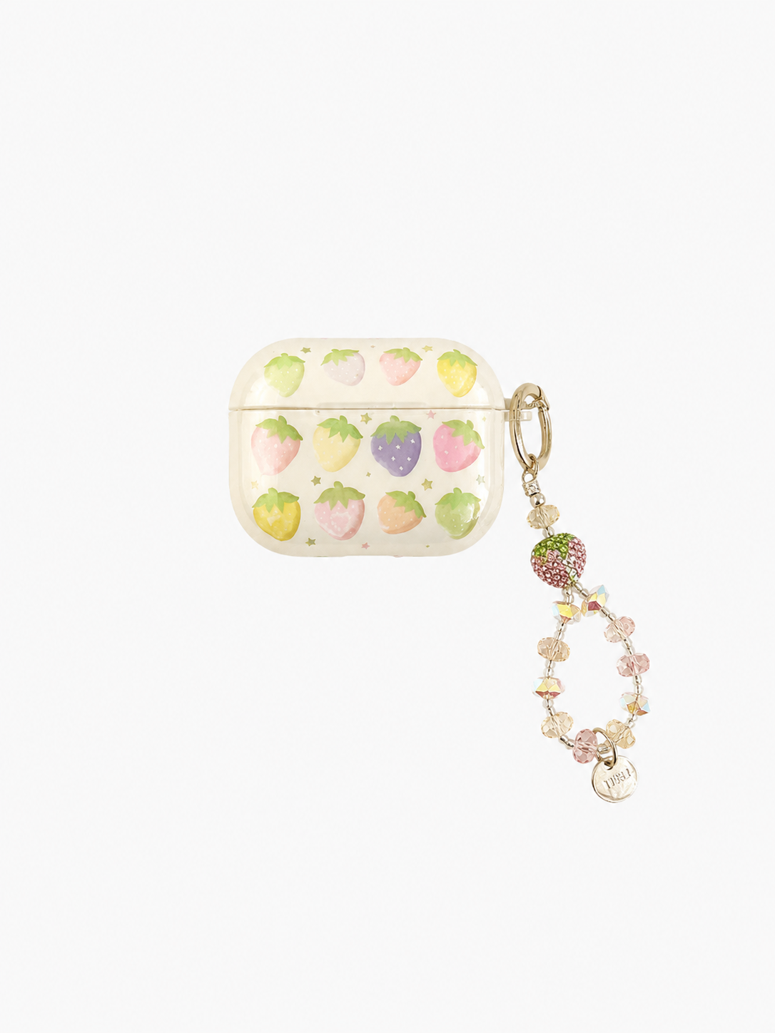 Dopamine Strawberry AirPods Case with Beaded Charm