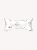 Ivory Puppy Print 22 Momme Mulberry Silk Neck Pillow