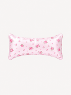 Blush Pink Rose Print 22 Momme Mulberry Silk Neck Pillow