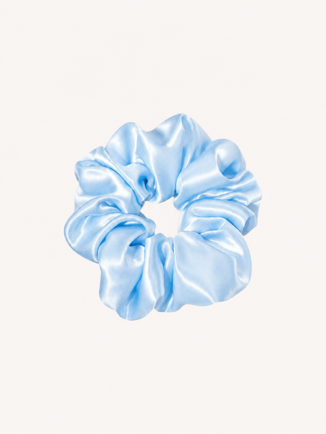 Sky Blue Oversized 22 Momme Mulberry Silk Scrunchie