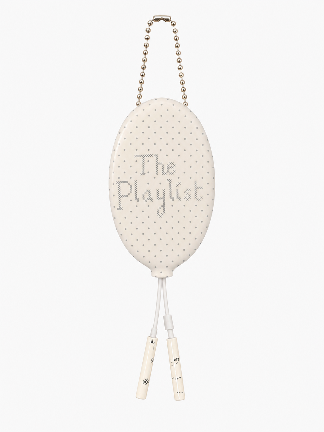 The Playlist Earphone Case - Cream