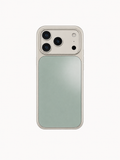 Mint panel clear phone case with raised camera surround