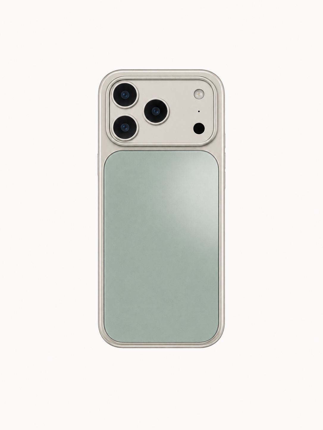 Mint panel clear phone case with raised camera surround