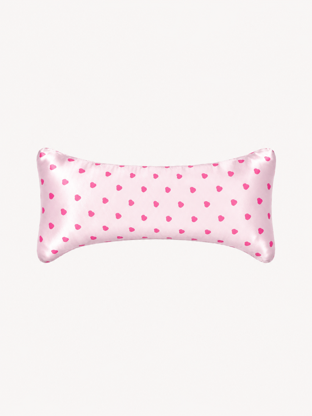 Pink Heart Print 22 Momme Mulberry Silk Neck Pillow