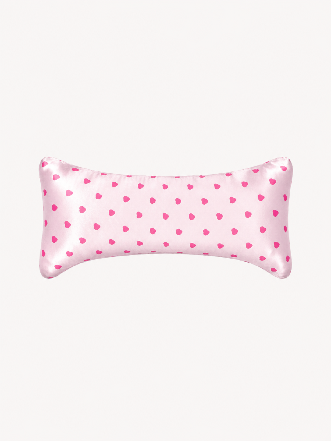 Pink Heart Print 22 Momme Mulberry Silk Neck Pillow